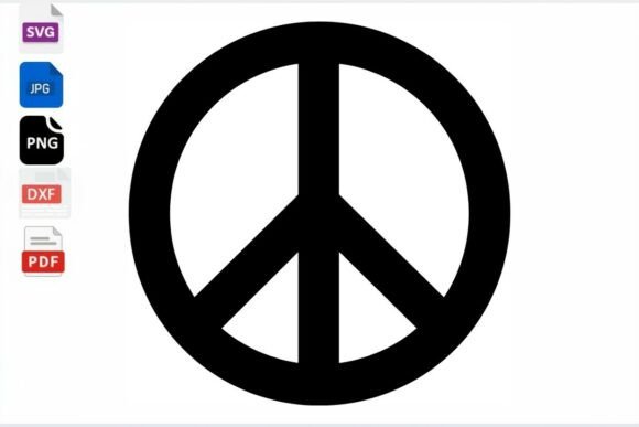 Download Peace Sign SVG PNG DXF PDF Digital - Peace Collection