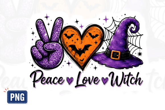 Download Peace Love Witch Halloween PNG - Premium Resources